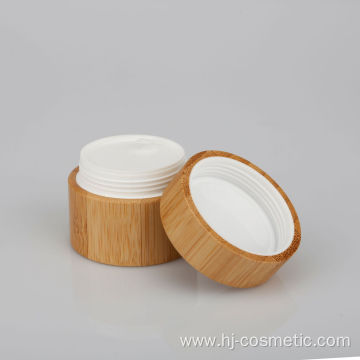 wholesale cosmetic containers face cream use  15g 30g 50g 100g bamboo jars with PP inner